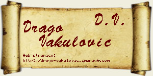 Drago Vakulović vizit kartica